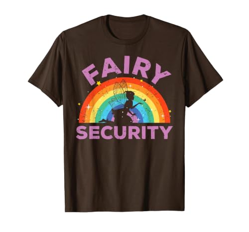 Halloween Fairy Security Father's Day Apparel Men Fairy Security Funny Dad Costume T-Shirt - size chart