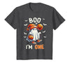 Halloween Boo I'm First 1st Birthday Boy Boo I'm One Ghost 1st Birthday Halloween Boy Kids Groovy T-Shirt - size chart