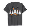 Spooky Dog Lovers Haunted Halloween Designs Halloween Ghost Dogs Pumpkin Candy Party Costume T-Shirt - size chart