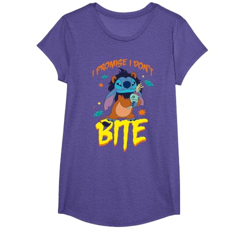 Disney Stitch Scar Costume I Promise I Don't Bite Halloween T-Shirt - size chart