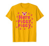 Mademark John Pork's Calling: Here Piggy Piggy Funny Pig Lover Gift T-Shirt - size chart