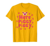 Mademark John Pork's Calling: Here Piggy Piggy Funny Pig Lover Gift T-Shirt - size chart