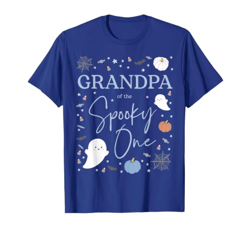 Spooky One Birthday Blue Boy 1st First Halloween Grandpa of the Spooky One First Birthday Boy 1st Halloween T-Shirt - size