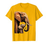 Mademark Mama Elephant Nudging Baby With Trunk Illustration T-Shirt - Men - size chart
