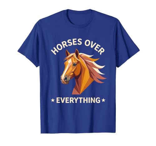 Mademark Horses Over Everything Women's Equestrian Design T-Shirt - Men - size chart