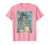 The Bulldog Mom Tarot Card Halloween Women Men Kid Retro Funny The Bulldog Mom Tarot Card Skeleton Halloween T-Shirt - size