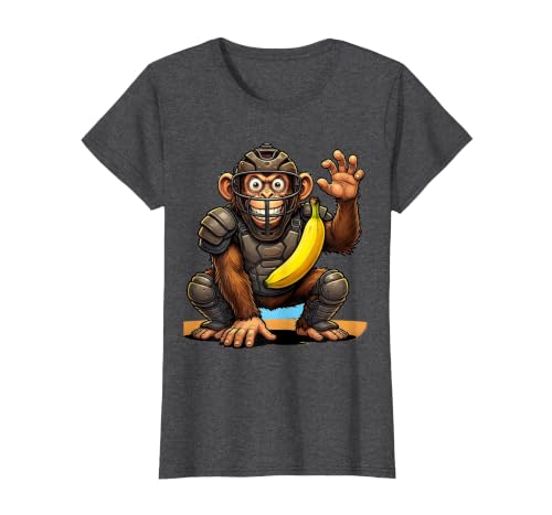Mademark Monkey Catcher Baseball Banana Ball Graphic T-Shirt - Women - size chart