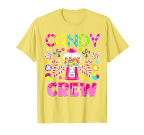Candy Land Candy Crew Party Halloween Costumes T-Shirt - size chart