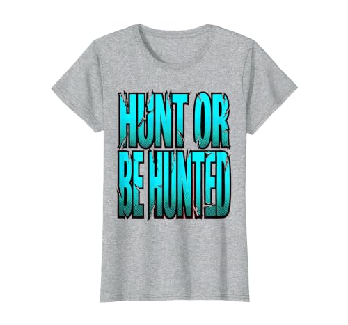 Mademark Hunt or Be Hunted Fierce Shark Design T-Shirt - size chart