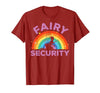 Halloween Fairy Security Father's Day Apparel Men Fairy Security Funny Dad Costume T-Shirt - size chart