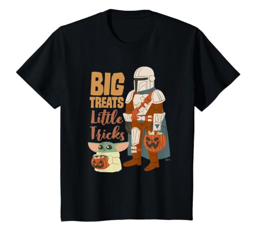 Star Wars Grogu The Mandalorian Halloween Big Treats T-Shirt - size chart