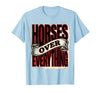 Mademark Horses Over Everything Equestrian Design T-Shirt - Men - size chart