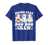 Wound Care Nurse Boo Boo Crew Halloween Wound Care Boo Boo Crew Nurse Funny Ghost Halloween Nurse T-Shirt - size chart