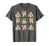 Dentist Dental Halloween Costume Tee Gifts Floral Ghost Teeth Dental Dentist Halloween Costume T-Shirt - size chart