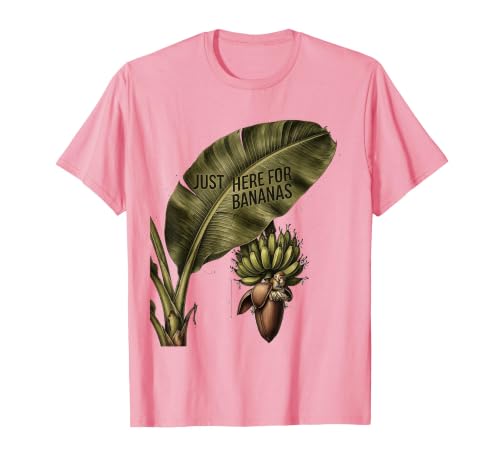 Mademark Just Here for Bananas Funny Monkey Design T-Shirt - Men - size chart