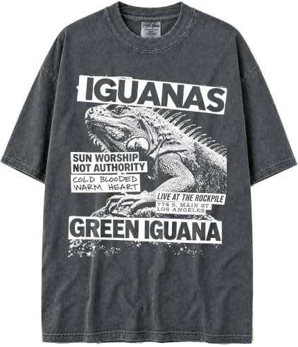 BABATEES U.S.A. MAX-Heavyweight Punk Rock Animals Shaka Wear Oversized 7.5oz Cotton Tshirt - size chart