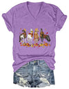 Niaday Fall Horse Shirt Men Women Graphic Short Sleeve T-Shirt Tee, Fall Season Horses Horse Lover Shirt - size chart