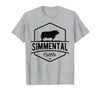 Funny Farmer Gift for Simmental Cattle Cow Farmer - Simmental Cattle T-Shirt - size chart