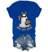 WQFQW Boo JEE 2026 Ghost Funny Halloween Leopard Print Ghost Shirt for Women - size chart