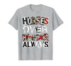 Mademark Horses Over Highways Always Equestrian Design T-Shirt - size chart