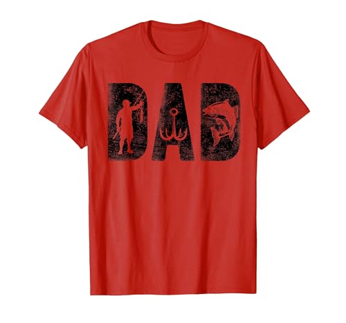 Fishing Gifts for Dad Father's Day Fisherman Fishing Dad Birthday Classic Bold Font Fish Daddy T-Shirt - size chart