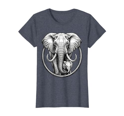 Mademark Mama Elephant and Baby Graphic Tee T-Shirt - Women - size chart