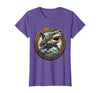 Mademark Shark Mech Robot Rising From The Ocean Graphic T-Shirt - size chart