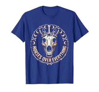 Mademark Horses Over Everything Equestrian Design T-Shirt - Men - size chart