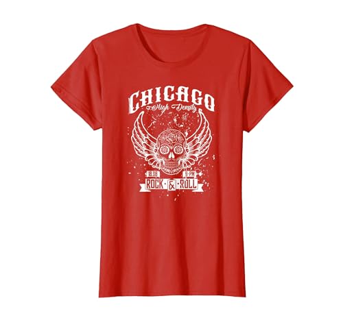 Camelot71 Chicago Classic Retro Vintage Illinois Windy Rock'n'Roll T-Shirt - size chart