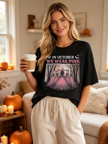 SGYHO Oversized Halloween Shirts for Women Spooky Season Pumpkin Ghost Fall Casual Tee - size chart