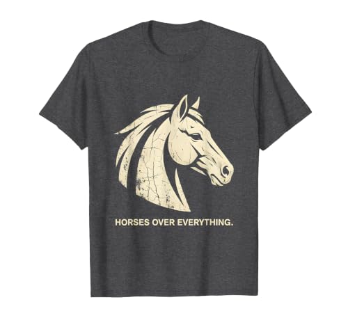 Mademark Horses Over Everything Equestrian Women Design T-Shirt - Men - size chart