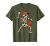Funny Skeleton Baseball Tee Skeleton Baseball Halloween Costume Pitcher Sport Player T-Shirt - size chart