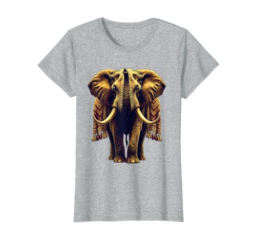 Mademark Ornate Parade Elephant Illustrated Graphic T-Shirt - Women - size chart