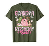 Famer Pink Cow Birthday Matching Tees Grandpa of The Birthday Girl 1St Birthday Pink Cow Farm T-Shirt - size chart