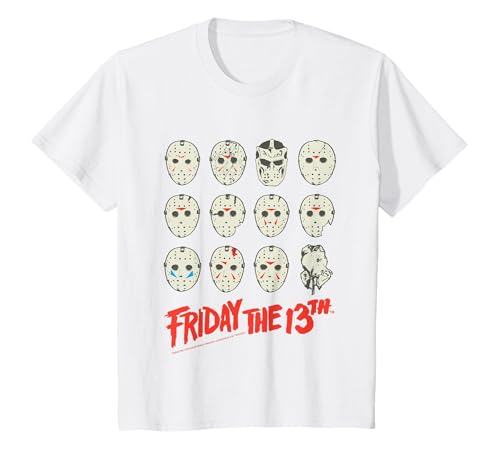 Friday The 13th Halloween Design Masks T-Shirt - size chart