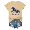 Pukcoun Horse Shirt Horse Lover V-Neck Shirt Retro Graphics T-Shirt Unisex - size chart