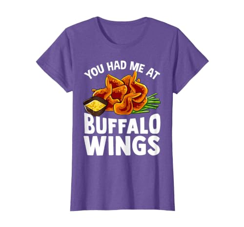 Homewise Shopper Buffalo Wings Buffalo Wings Funny Appetizer T-Shirt - size chart