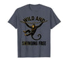 Mademark Wild and Swinging Free Monkey Graphic Design T-Shirt - Men - size chart