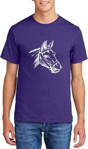 Comical Shirt Horse Graphic Top for Equestrian and Animal Lovers Cotton Tee Adult Youth Tall Men Women - size chart