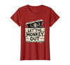 Mademark Let the Monkey Out Wild Primate Graphic Design T-Shirt - Women - size chart