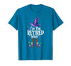 Funny Quote Horror Costume Party Family Friends I'm The Retired Witch Spooky Scary Halloween Retiree Women T-Shirt - size