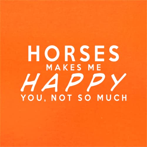 Dressdown Horses Makes Me Happy - Mens Premium Cotton T-Shirt - size chart