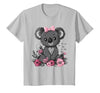 We Love Koalas - Kids Apparel Co. Koala Kawaii Koala Bear Pink Bow Flowers Girls Kids T-Shirt - size chart