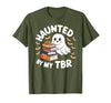 Halloween Student Books Lovers Haunted By My TBR Haunted By My TBR Cute Ghost Book Reading Teacher Halloween T-Shirt - size