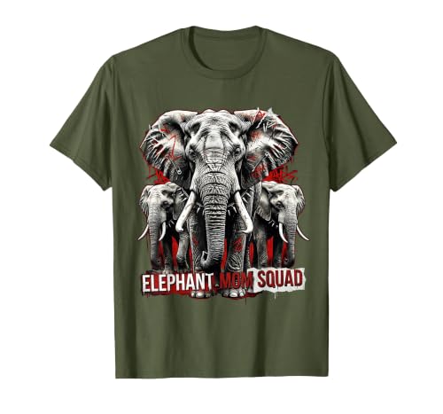 Mademark Elephant Mom Squad Cute Wildlife Design T-Shirt - Men - size chart