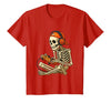 VibeKilla Video Game Halloween Skeleton Gamer Costume T-Shirt - size chart