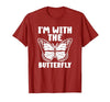 Im With Butterfly Halloween Costume Party Gift I'm with Butterfly Halloween Costume Matching Couples Party T-Shirt - size