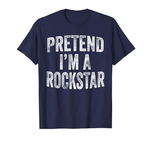 Funny Halloween Party Matching Family Costumes Tee Pretend I'm A Rockstar Costume Family Halloween Rock Star T-Shirt - size