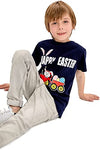 Easter Day Gift for Toddler Boy Baby Girl Tractor Loving Bunny T-Shirt — design detail