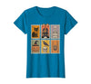 Halloween Stamp Cute Ghost Cute Fall Apparel Vintage Halloween Stamp Cute Ghost Pumpkin Cat Retro Fall T-Shirt - size chart